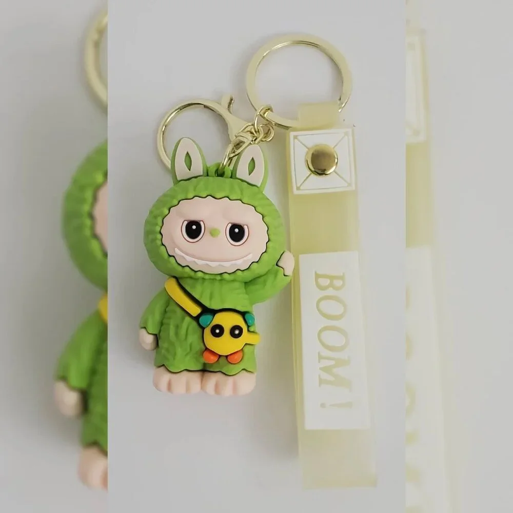 NWT LABUBU MONSTER KEY CHAIN MULTICOLOR BOOM LOGO